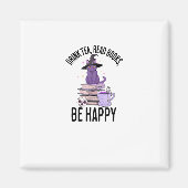 Drink Read Books Whimsigoth Halloween Design Magneet (Voorkant)