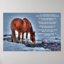 Drink Red Dun Ranch Horse & Equine Poem Poster