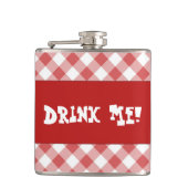 Drink Red Gingham Heupfles (Voorkant)