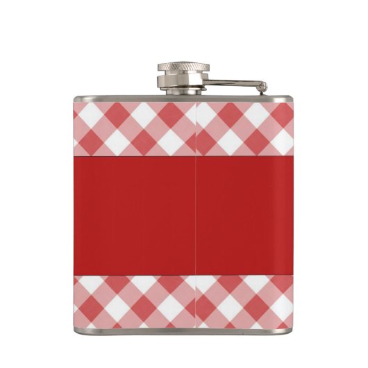 Drink Red Gingham Heupfles (Achterkant)