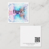 *~* DRINK? Relatie AP63 Platte Nota Kaart Notitiekaartje (Voorkant / Achterkant)