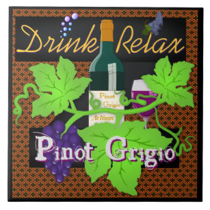 Drink Relax Pinot Grigio 2.0 Tile Tegeltje