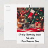 Drink rendieren kerst Niet Drinken en rijden Briefkaart (Voorkant / Achterkant)