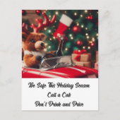 Drink rendieren kerst Niet Drinken en rijden Briefkaart (Voorkant)
