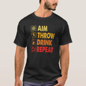 Drink Repeat   Axe Throwing Game Axe Throwing Spor T-shirt (Voorkant)