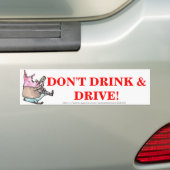 "DRINK RIJDEN" BUMPERSTICKER (Op auto)
