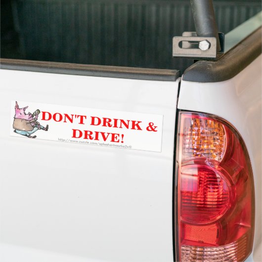 "DRINK RIJDEN" BUMPERSTICKER (Op Truck)