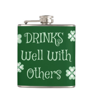 Drink Saint Patricks Day Funny Green Heupfles