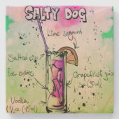 Drink Salty Dog Recipe Stenen Onderzetter (Voorkant)