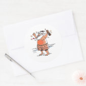 Drink Santa Grote-ronde stickers (Envelop)