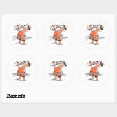 Drink Santa Grote-ronde stickers (Vel)