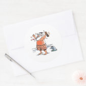 Drink Santa Grote-ronde stickers (Envelop)