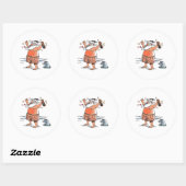 Drink Santa Grote-ronde stickers (Vel)