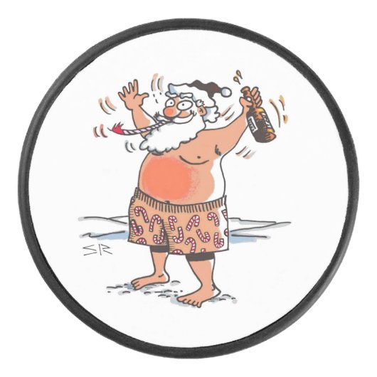 Drink Santa hockey puck (Voorkant)