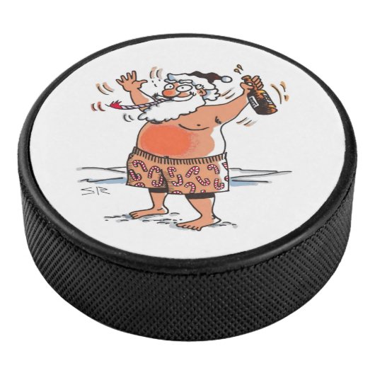 Drink Santa hockey puck (3/4)