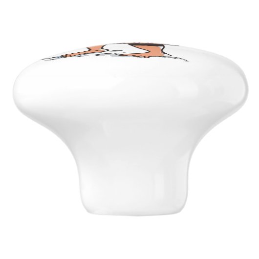 Drink Santa keramische knop (Zijkant)