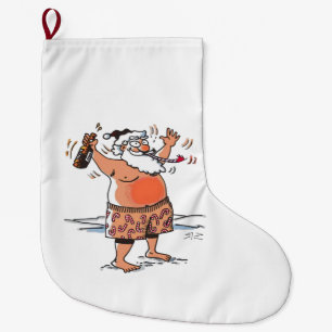Drink Santa Kerstmis kous groot Grote Kerstsok