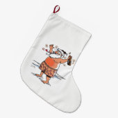 Drink Santa Kerstmis kous groot Grote Kerstsok (Voorkant (Hangend))