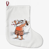Drink Santa Kerstmis kous groot Grote Kerstsok (Voorkant)