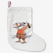 Drink Santa Kerstmis kous klein Kleine Kerstsok (Voorkant)