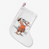 Drink Santa Kerstmis kous klein Kleine Kerstsok (Voorkant (Hangend))