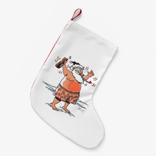 Drink Santa Kerstmis kous klein Kleine Kerstsok (Voorkant (Hangend))