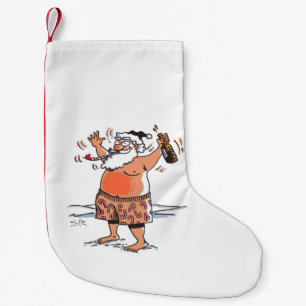 Drink Santa Kerstmis kous klein Kleine Kerstsok