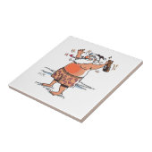 Drink Santa kleine keramische tegel Tegeltje (Zijkant)