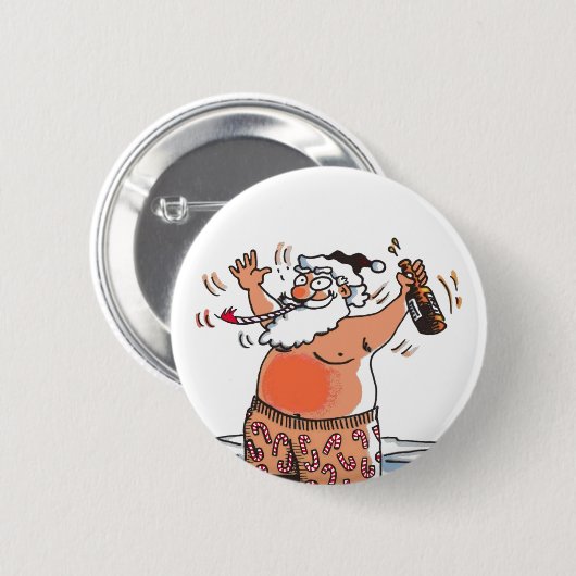 Drink Santa-knop Ronde Button 5,7 Cm (Voorkant /achterkant)