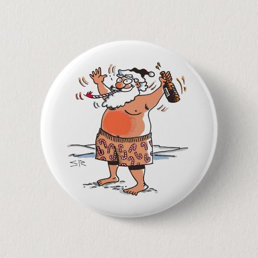Drink Santa-knop Ronde Button 5,7 Cm (Voorkant)