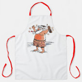 Drink Santa mannen chef-kok schort (Voorkant)