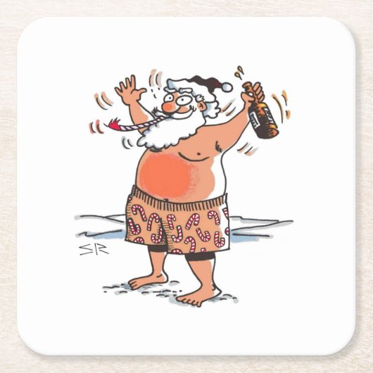 Drink Santa papier onderzetters (Voorkant)
