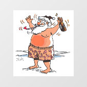 Drink Santa raam klampen voorste stick Raamsticker (Vel)