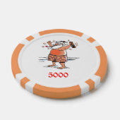 Drink Santa sinaasappel 5000 gestreepte pokerchip (Enkel)