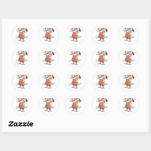 Drink Santa Small round stickers