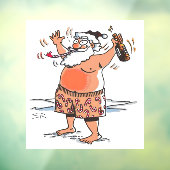 Drink Santa venster cling back stick Raamsticker (Vel 3)