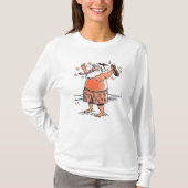 Drink Santa vrouwen witte T-shirt met lange mouwen (Voorkant)