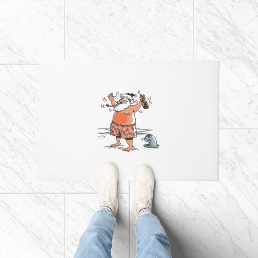 Drink Santa w seal deurmat (Binnen)