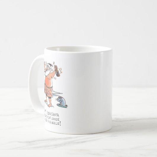 Drink Santa w seal mok (Voorkant links)