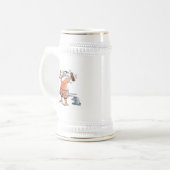 Drink Santa w seal stein gouden sierlijst Bierpul (Voorkant links)