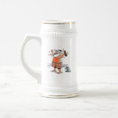 Drink Santa w seal stein gouden sierlijst Bierpul (Links)