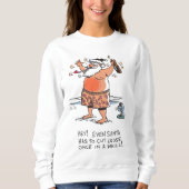 Drink Santa w zeehond vrouwen witte sweatshirt (Voorkant)