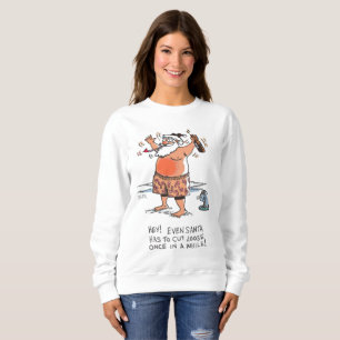 Drink Santa w zeehond vrouwen witte sweatshirt