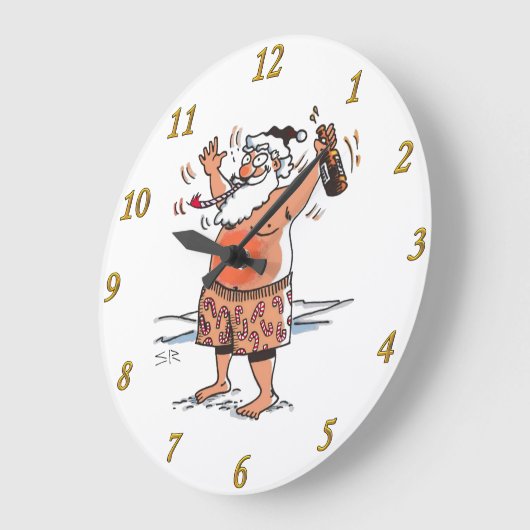 Drink Santa wandklok (Hoek)