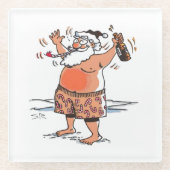 Drink Santa White glass onderzetter (Voorkant)
