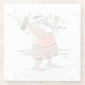 Drink Santa White glass onderzetter (Achterkant)