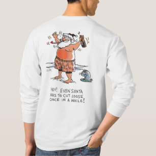 Drink Santa White hoes shirt achterzijde