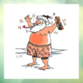 Drink Santa wit venster vastklampen Raamsticker (Vel 3)