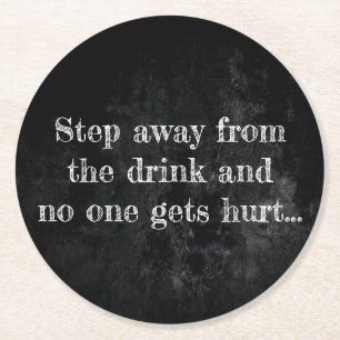 Drink Saver Chalk  Bescherm het terwijl u weggaat Ronde Kartonnen Onderzetter