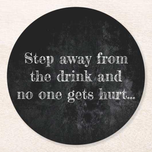 Drink Saver Chalk | Bescherm het terwijl u wegstap Ronde Kartonnen Onderzetter (Voorkant)